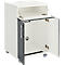 Kast Catering caddy - met koelvak en uitklapvak - B 650 x D 600 x H 1000 mm - zonder koelbox - grijs en wit