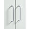 Kast, hout, 4 legborden, 5 ordnerhoogten, B 800 x D 400 x H 1877 mm, afsluitbaar, lichtgrijs 