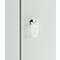 Kast, hout, 4 legborden, 5 ordnerhoogten, B 800 x D 400 x H 1877 mm, afsluitbaar, lichtgrijs 