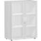 Kast met glazen deuren ALICANTE, 3 ordnerhoogten, B 800 x D 420 x H 1104 mm, lichtgrijs