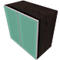 Kast met glazen deuren SOLUS PLAY, 2 ordnerhoogten, zonder handgreep, B 800 x D 440 x H 748 mm, moeraseik