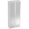 Kast met glazen deuren TARA, 5 ordnerhoogten, B 800 x D 346 x H 1880 mm, lichtgrijs