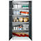 Kast MSI 2609 - stalen - B 950 x D 600 x H 1935 mm - blank aluminium en antracietgrijs - ons merk Schäfer Shop Select 