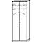 Kast TOPAS LINE, Garderobekast, 6 ordnerhoogten, B 800 mm, lichtgrijs