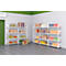 Kast zonder grendel Galva, 4 etages, zonder eindframe, staal met poedercoating, wit, B 750 x D 600 x H 1900 mm