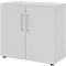Kasten Breno, 2 OH, afsluitbaar, 28 kg per plank, B 800 x D 420 x H 748 mm, lichtgrijs/lichtgrijs