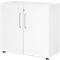 Kasten Breno, 2 OH, afsluitbaar, 28 kg per plank, B 800 x D 420 x H 748 mm, wit/wit
