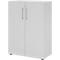 Kasten Breno, 3 OH, afsluitbaar, 28 kg per plank, B 800 x D 420 x H 1100 mm, lichtgrijs/lichtgrijs