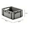 Kasten im EURO-Maß EF 4170, ohne Deckel, 15,7 l, grau