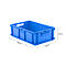 Kasten im EURO-Maß EF 6180, 35,4 l, blau