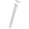 Kastenladder met treden, aluminium, verrijdbaar, 13 treden
