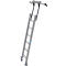 Kastenladder met treden, aluminium, verrijdbaar, 6 treden