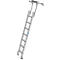 Kastenladder met treden, aluminium, verrijdbaar, 7 treden