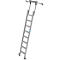 Kastenladder met treden, aluminium, verrijdbaar, 8 treden
