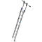 Kastenladder met treden, aluminium, verrijdbaar, 9 treden