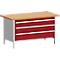 Kastenwerkbank cubio KW-1578-2.22, purpurrot