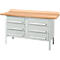 Kastenwerkbank Schäfer Shop Select PWi 150-6, Buche Multiplexplatte, bis 750 kg, B 1500 x T 700 x H 840 mm, Lichtgrau