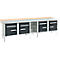 Kastenwerkbank Schäfer Shop Select PWi 300-0, Buche Multiplexplatte, mit Stahlabdeckung, bis 750 kg, B 3000 x T 700 x H 840 mm, Anthrazit