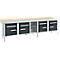 Kastenwerkbank Schäfer Shop Select PWi 300-0, Buche Multiplexplatte, mit Stahlabdeckung, bis 750 kg, B 3000 x T 700 x H 840 mm, Anthrazit