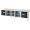 Kastenwerkbank Schäfer Shop Select PWi 300-1, Buche Multiplexplatte, mit Stahlabdeckung, bis 750 kg, B 3000 x T 700 x H 840 mm, Anthrazit