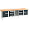Kastenwerkbank Schäfer Shop Select PWi 300-2, Buche Multiplexplatte, bis 750 kg, B 3000 x T 700 x H 840 mm, Anthrazit