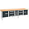 Kastenwerkbank Schäfer Shop Select PWi 300-2, Buche Multiplexplatte, bis 750 kg, B 3000 x T 700 x H 840 mm, Anthrazit