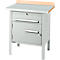 Kastenwerkbank Schäfer Shop Select PWi 75-0, Buche-Dekor Multiplexplatte, mit Stahlabdeckung, bis 750 kg, B 750 x T 700 x H 840 mm