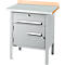Kastenwerkbank Schäfer Shop Select PWi 75-0, Buche-Dekor Multiplexplatte, mit Stahlabdeckung, bis 750 kg, B 750 x T 700 x H 840 mm