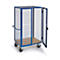 Kastwagen met roosterwanden, 1385 x 850 x 1800 mm, met afsluitbare dubbele vleugeldeur