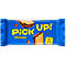 Blaue Verpackung eines Pick Up! Original Riegels mit abgebildetem Keks-Schoko-Sandwich.