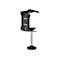 Schwarze Kensington Docking-Station-Halterung zur Tischmontage mit verstellbarer Schraubklemme.