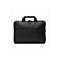 Sacoche pour ordinateur portable noire avec poignée. Sangle transversale. Fermeture éclair.