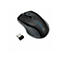 Schwarze Funkmaus mit USB-Empfänger, Marke Kensington. Auf weißem Hintergrund.