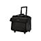 Schwarze Laptop-Trolley-Tasche, Griff ausgezogen, Kensington-Logo.