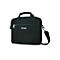 Schwarze Laptoptasche mit Tragegriff, Reißverschluss und Schultergurt.