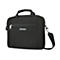 Schwarze Laptoptasche mit Tragegriff und Schultergurt. Auf der Tasche ist der Schriftzug "Kensington" zu sehen.