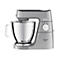 Silberne Kenwood Titanium Chef Baker XL Küchenmaschine mit Rührschüssel vor weißem Hintergrund.