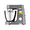 Graue Kenwood Titanium Chef Patissier XL Küchenmaschine mit Rührschüssel und digitalem Display vor weißem Hintergrund.