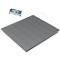 Gray industrial scale with digital display and diamond plate surface.
