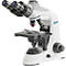 KERN Microscope à lumière transmise OBE-124, trinoculaire, lentilles achromatiques 4/10/40 x, oculaire HWF 10 x 18 mm, puissance d'éclairage 3 W, alimentation secteur/USB, blanc