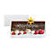 Kerstmotiefkaart 'Rode en witte kerst met donker hout', DIN lang (2/3 A4), 250g/m², 25 stuks, wit karton, inkjet &amp; laserprinter
