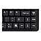 Nahaufnahme einer schwarzen Tastatur mit deutschen Buchstaben und Sonderzeichen.