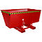 Kiepbak AK 150, met afrolsysteem, 1500 l, 1000 kg L 1420 x B 2280 x H 1070 mm, RAL 3000 rood