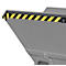 Kiepbak Bauer KS 700, staal, grijs, B 1340 x D 1200 x H 1275 mm, 700 l, tot 1000 kg, looprollen, handmatige kiepinrichting