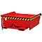 Kiepbak Bauer Mini type MGU 460, laag model, 460 l inhoud, rood