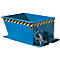 Kiepbak GU-RZ30, voor trolleytreinen, kiep- en schuifbeveiliging, 300 l, RAL 5012 blauw