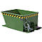 Kiepbak GU-RZ30, voor trolleytreinen, kiep- en schuifbeveiliging, 300 l, RAL 6011 groen