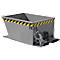 Kiepbak GU-RZ30, voor trolleytreinen, kiep- en schuifbeveiliging, 300 l, RAL 7005 grijs