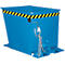 Kiepbak GU-RZ55, voor trolleytreinen, kiep- en schuifbeveiliging, 550 l, RAL 5012 blauw