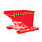 Kiepbak type 3S 300 voor heftruck, draagvermogen 750 kg met 3-zijdige kiepfunctie, rood RAL